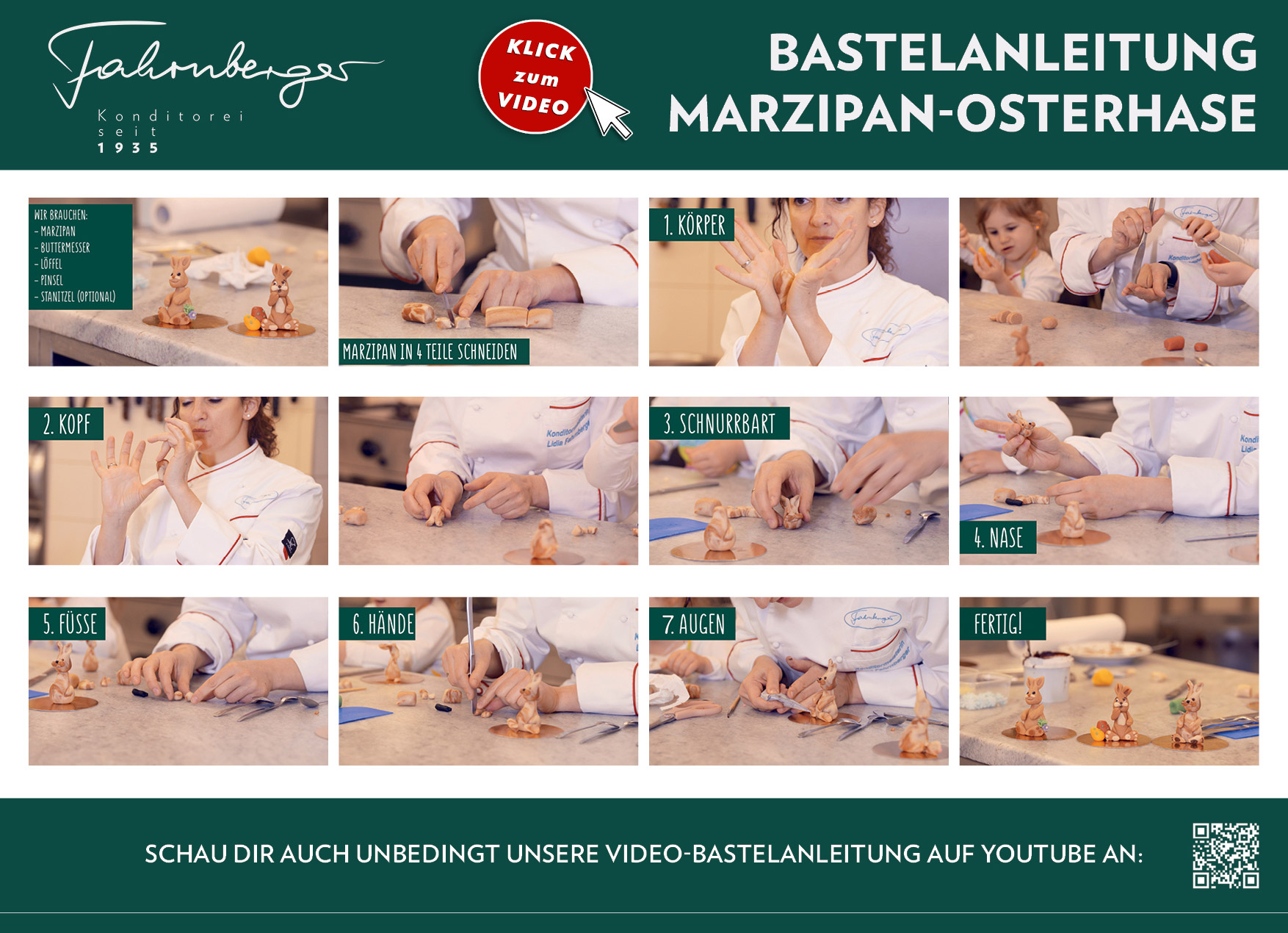 Bastelanleitung Marzipan-Osterhase